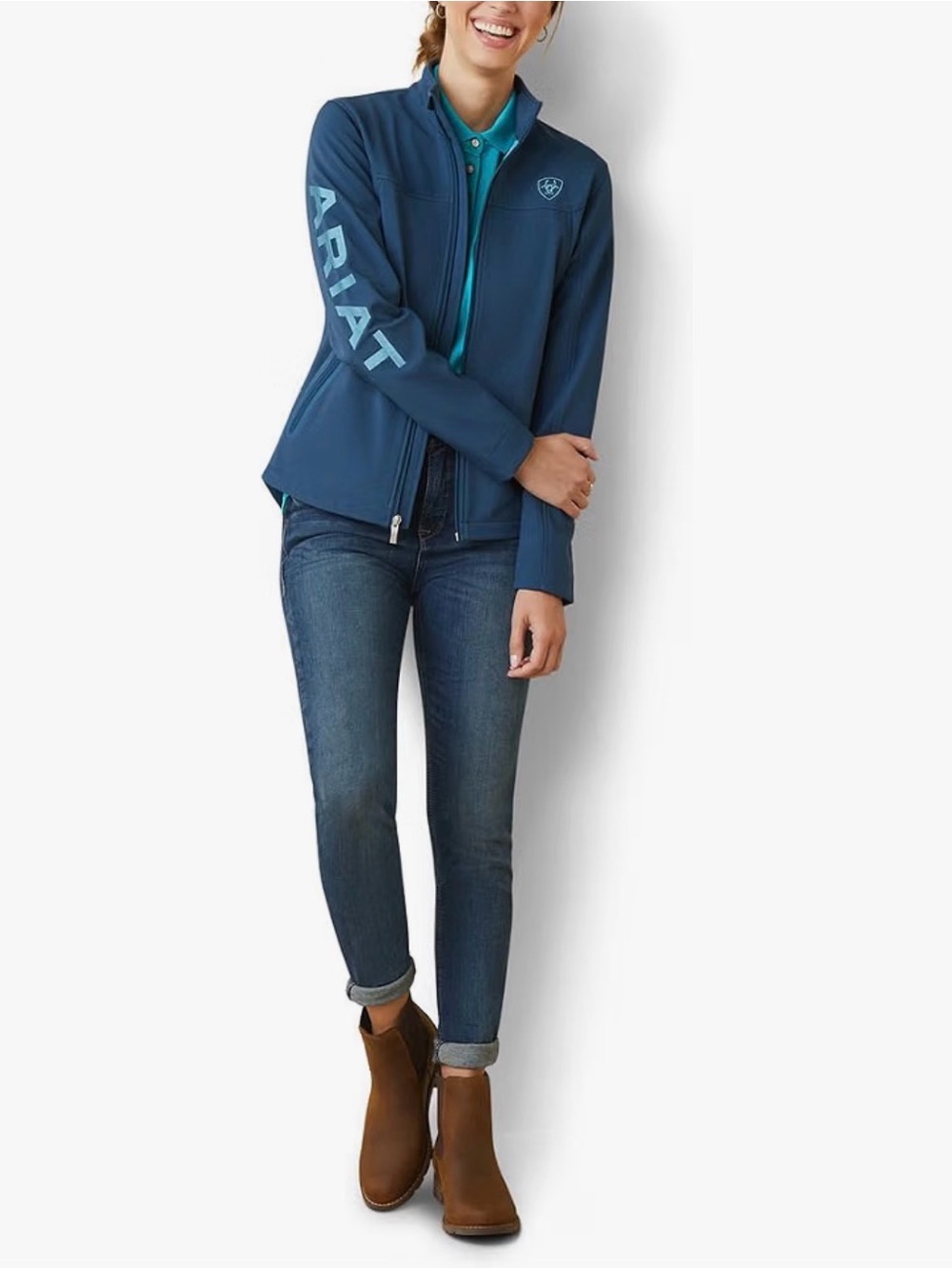Ariat Women's New Team Softshell Jacket – Wind and Water Resistant Jacket -Sm
